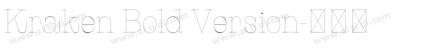 Kraken Bold Version字体转换 Kraken Bold Version字体转换